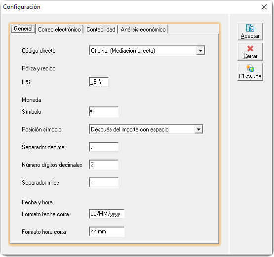 Configuración